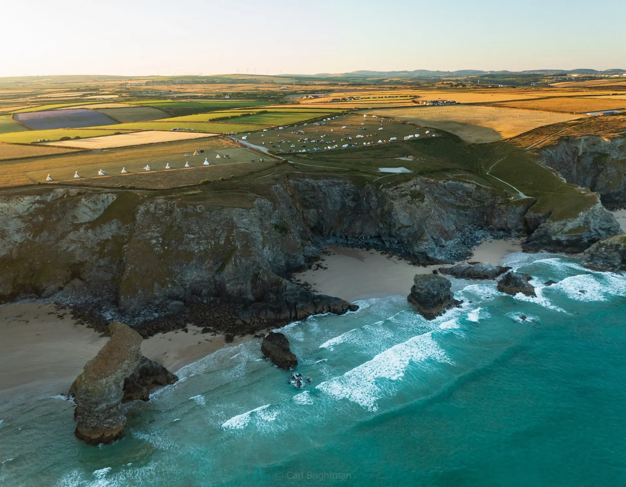 Bedruthan House Camping, site landscape